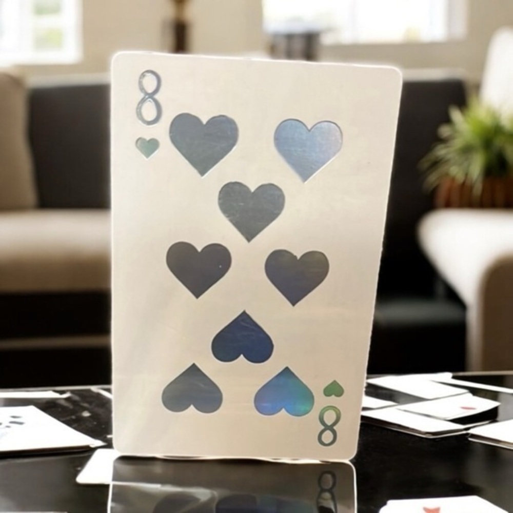 3/$25 DIOR JOY 8 of Hearts Holographic Playing Card in Protective Case